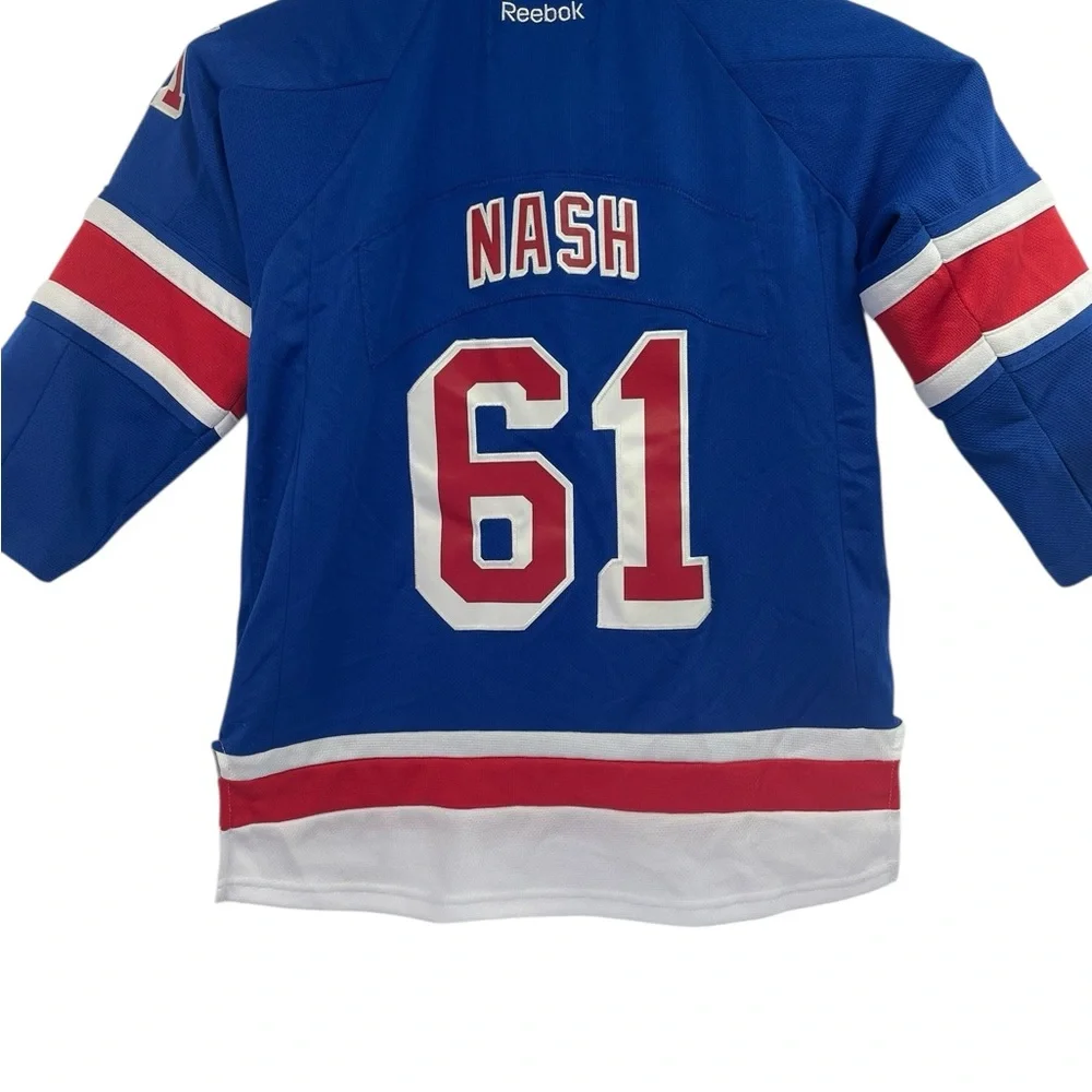 Reebok NHL NY Rangers #61 Nash Hockey Jersey Sz‎ Youth L/XL (M22)